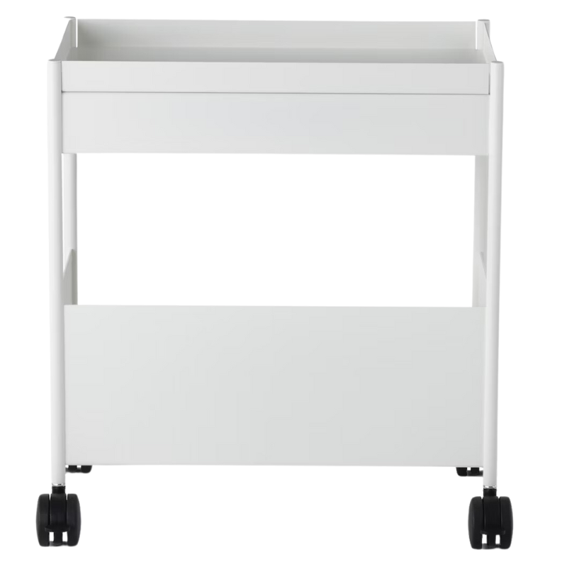 The OE1 Trolley from Herman Miller top drawer and bottom shelf from the back.