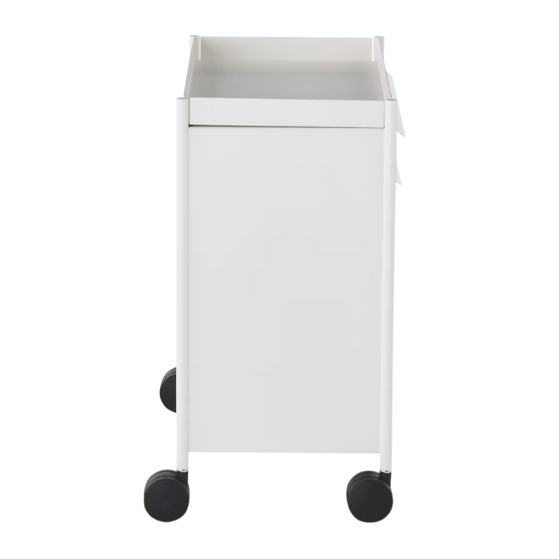 The OE1 Trolley from Herman Miller top drawer and tip out file bin from the side.