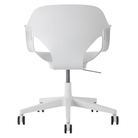 The Zeph Multipurpose Chair with Arms from Herman Miller alpine shell from the back.