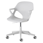 The Zeph Multipurpose Chair with Arms from Herman Miller alpine shell.