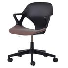 The Zeph Multipurpose Chair with Arms from Herman Miller black shell with silt seat pad.