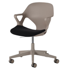 The Zeph Multipurpose Chair with Arms from Herman Miller cocoa shell with black seat pad.