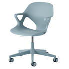 The Zeph Multipurpose Chair with Arms from Herman Miller glacier shell.