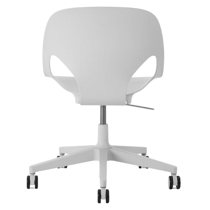 The Zeph Multipurpose Chair without Arms from Herman Miller alpine shell from the back.