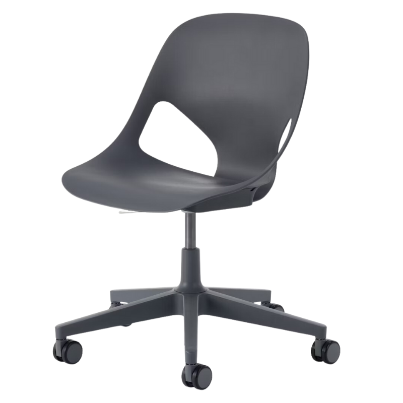 The Zeph Multipurpose Chair without Arms from Herman Miller carbon shell.