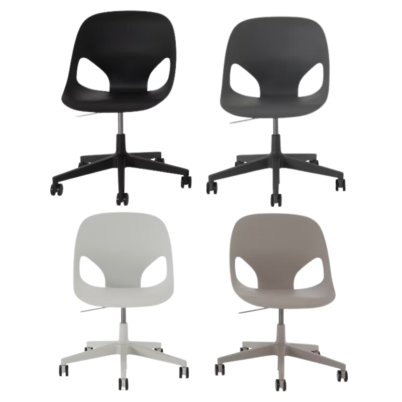 The Zeph Multipurpose Chair without Arms from Herman Miller shell options.