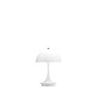 The Panthella 160 Portable Lamp from Louis Poulsen in opal white.