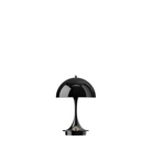 The Panthella 160 Portable Lamp from Louis Poulsen in opaque black.