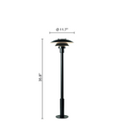 The 35.8 inch PH 3-2½ Bollard from Louis Poulsen dimensions.