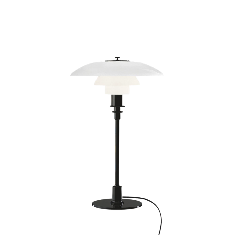 The PH 3/2 Glass Table Lamp from Louis Poulsen in black.