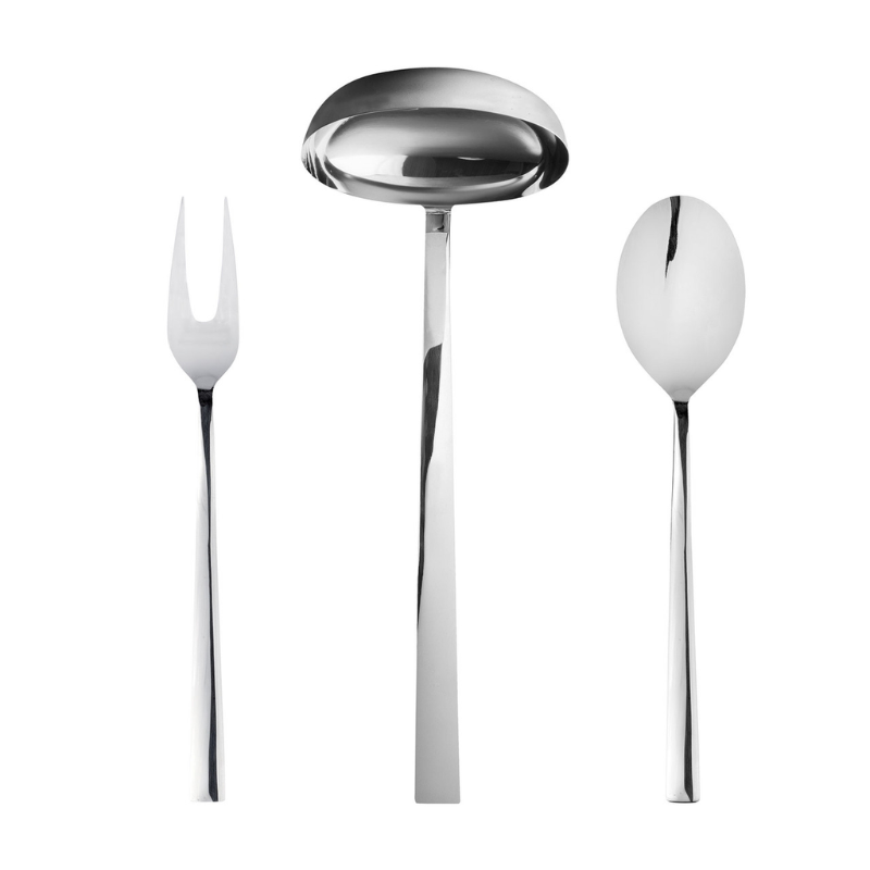 The Atena 3 Piece Serving Set from Mepra.