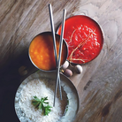 A pair of Chopsticks from Mepra used in a dining setting.