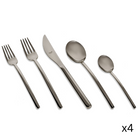 The Due 20 Piece Cutlery Set from Mepra in black gold.