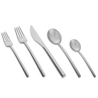 The Due 5 Piece Cutlery Set from Mepra in ice.