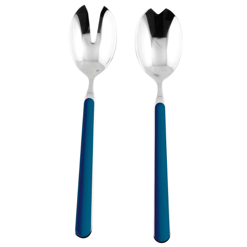 The Fantasia Salad Serving Set from Mepra in blue.