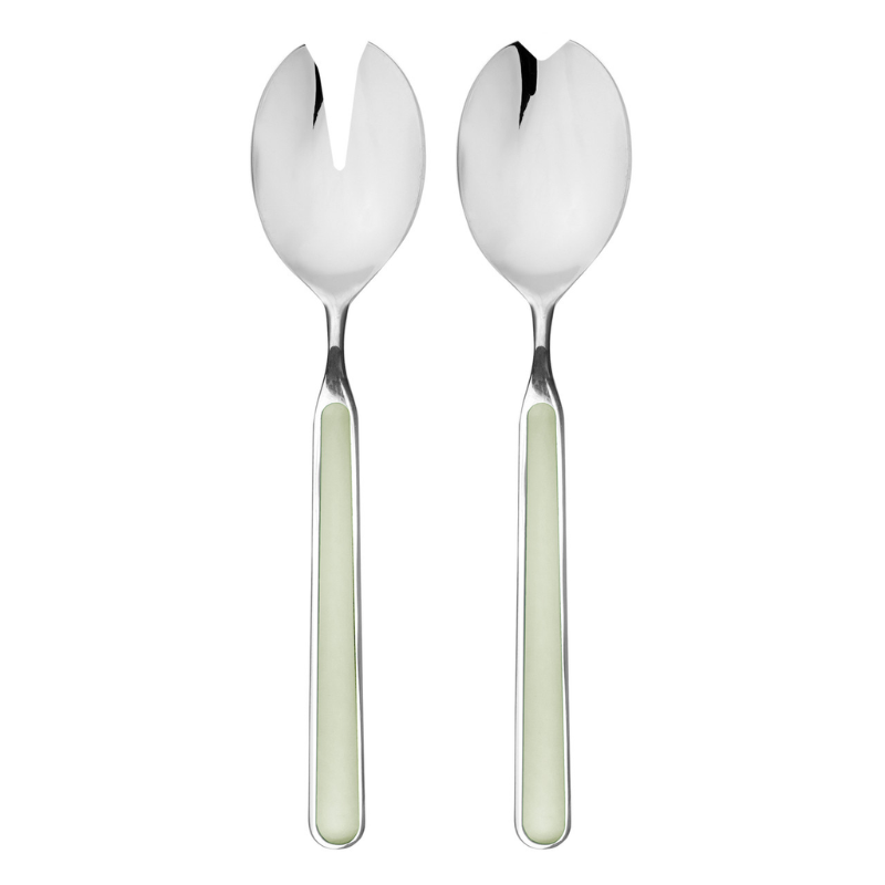 The Fantasia Salad Serving Set from Mepra in sage.