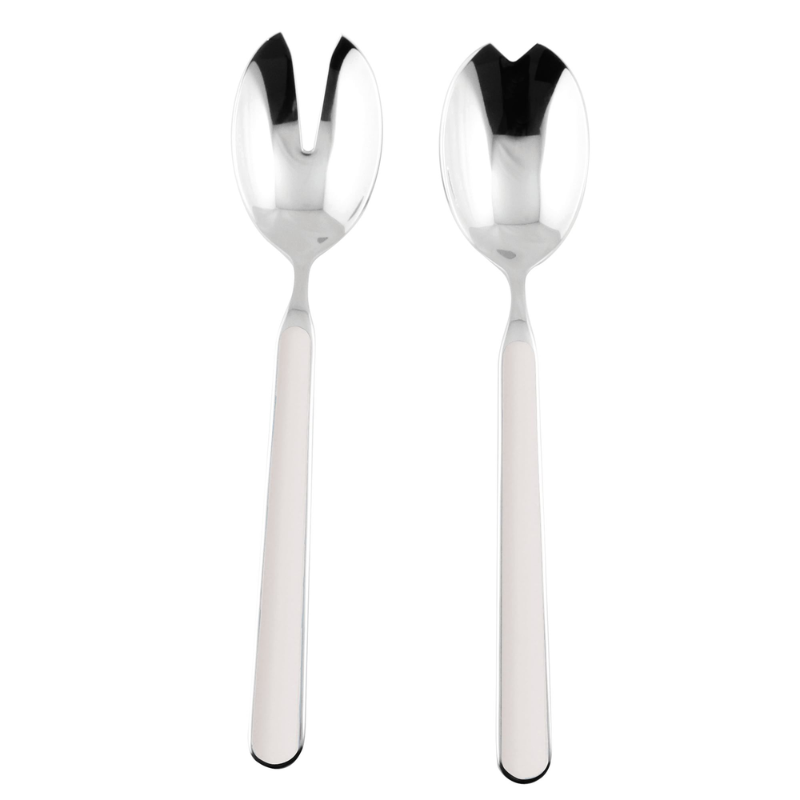 The Fantasia Salad Serving Set from Mepra in white.