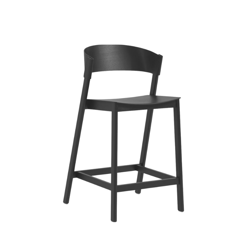 Muuto cover counter stool in black