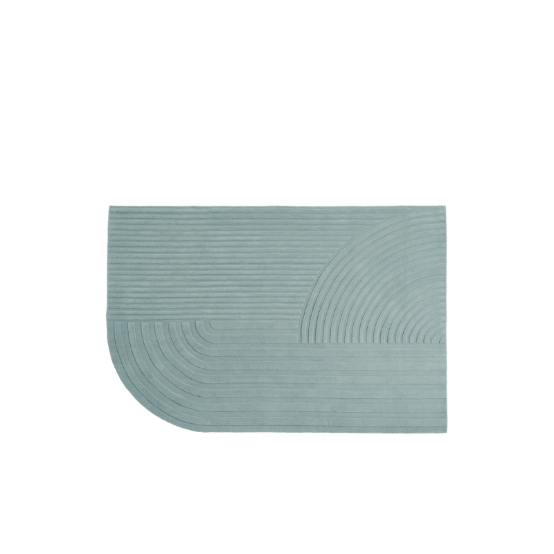 The small Relevo Rug from Muuto in sage green.