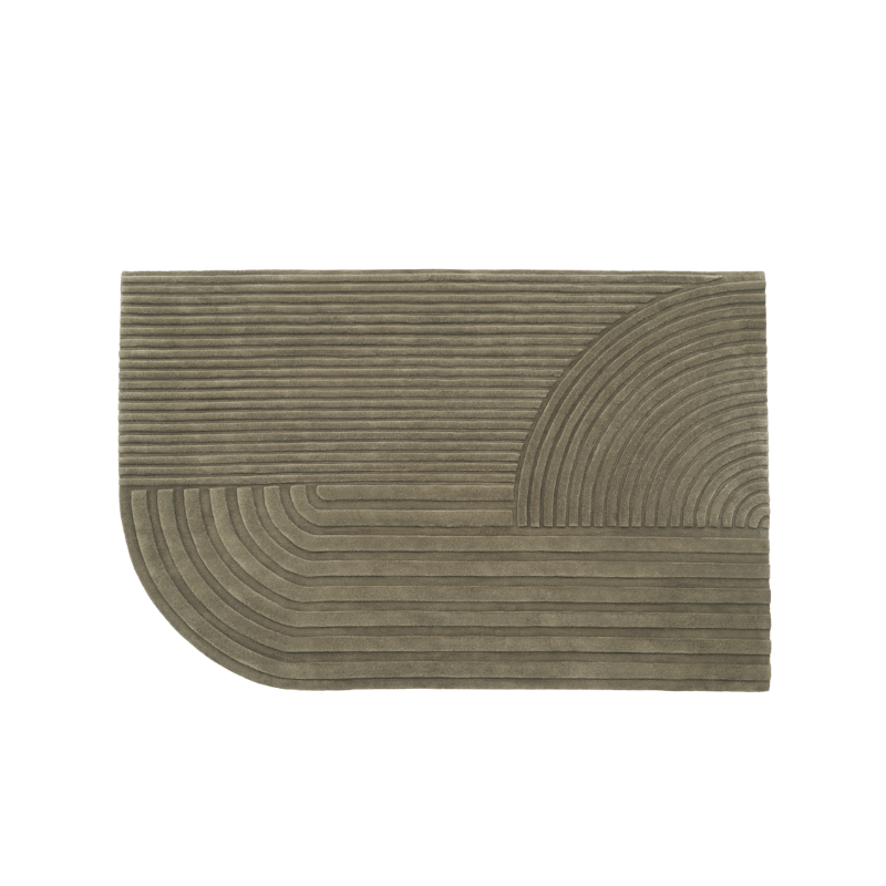 The large Relevo Rug from Muuto in taupe.