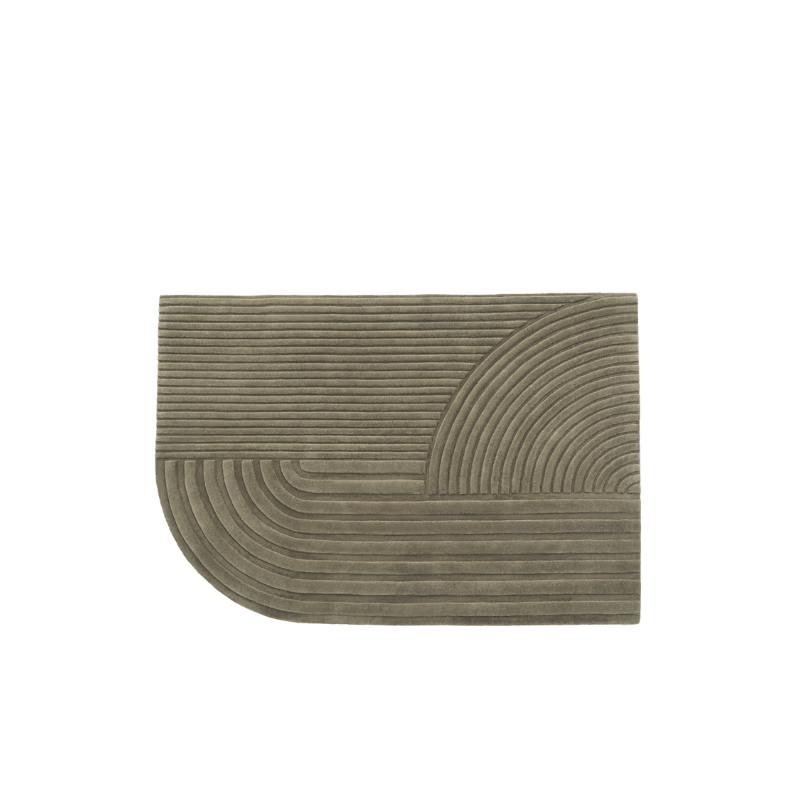 The small Relevo Rug from Muuto in taupe.