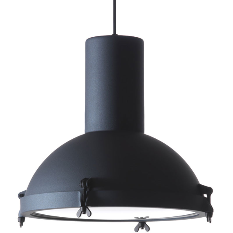 The Projecteur Pendant from Nemo size large, night blue color.