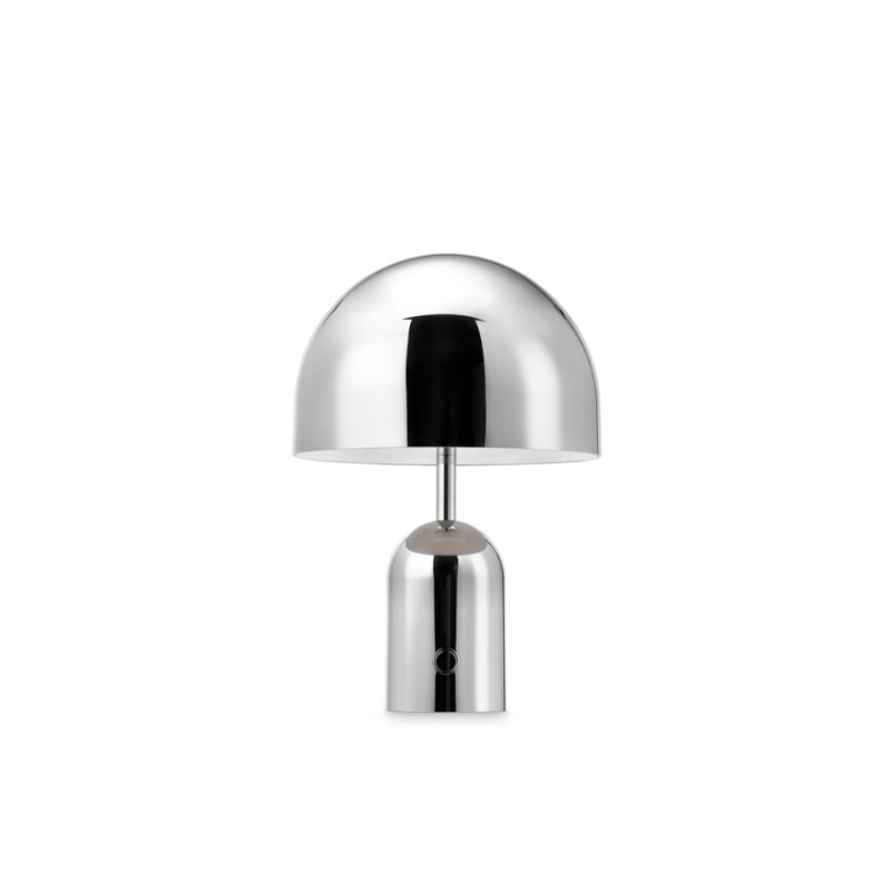 The Bell Portable LED from Tom Dixon in silver.