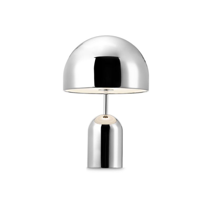 The Bell Table LED from Tom Dixon in silver.