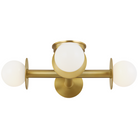 The Nodes Semi-Flush Mount from Visual Comfort & Co in burnished brass.