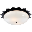 The large Rachel Flush Mount from Visual Comfort & Co in gunmetal.