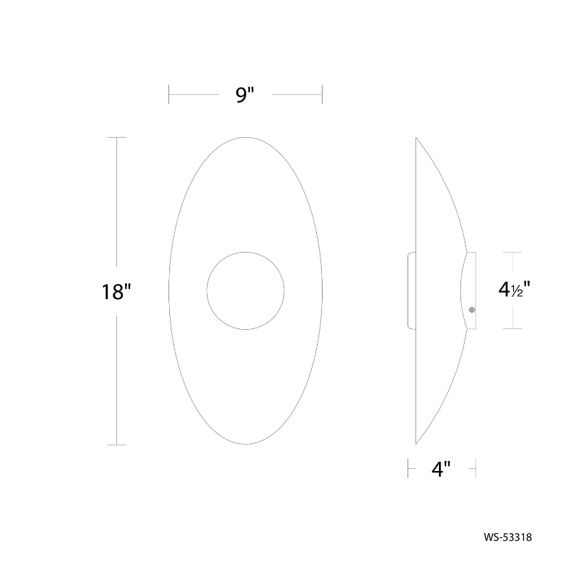 The Glamour Wall Sconce from WAC Lighting dimensions.