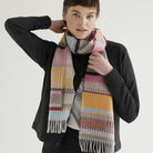 The Maela Scarf from Wallace & Sewell in bubblegum lifestyle on a woman.