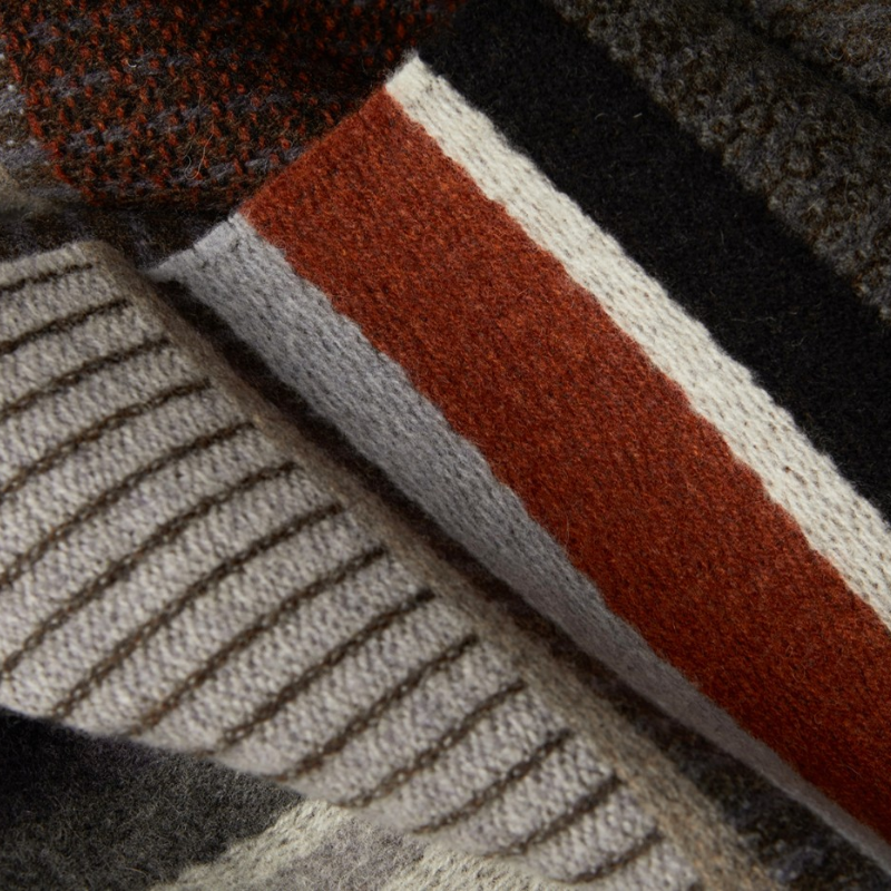 The Nyack Scarf by Wallace and Sewell in brindle close up.