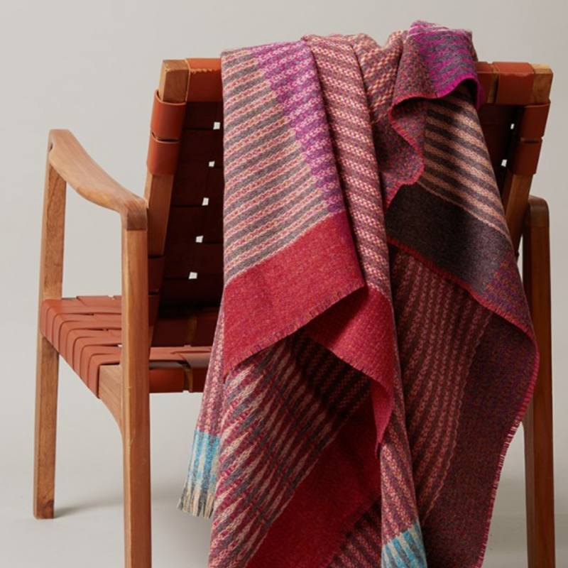 The Shetland Tweed Throw from Wallace & Sewell in Rona color lifestyle.