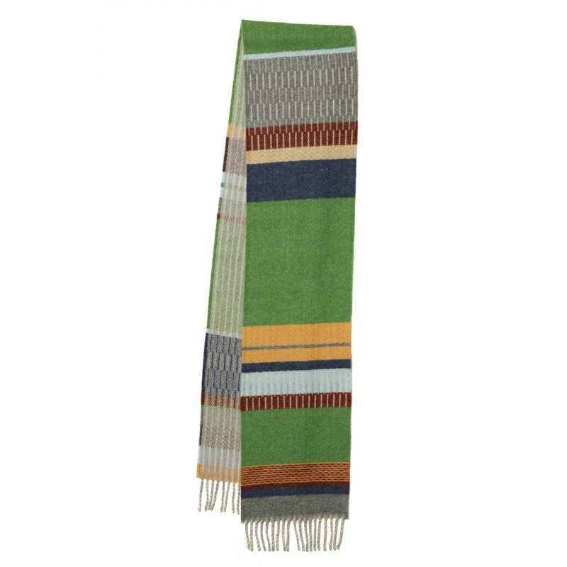 The Strathay Scarf from Wallace & Sewell in pea in detail.