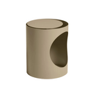 The TABL Side Table from Woud in grey beige from the side.