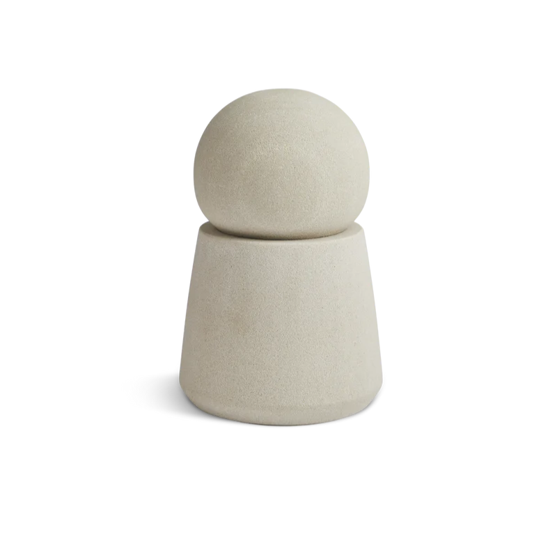 The Tall Serene Jar from Woud in grey sandstone.