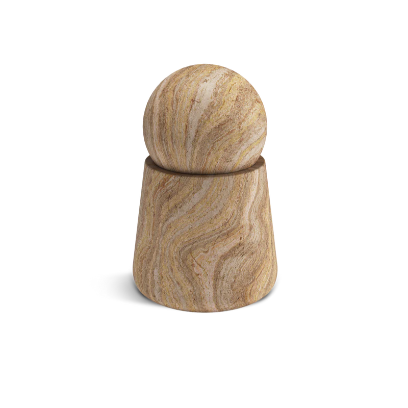 The Tall Serene Jar from Woud in rainbow sandstone.