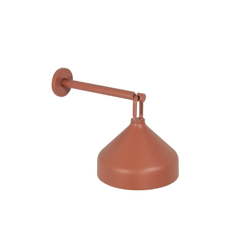 The Amelie Pro Wall Lamp from Zafferano in terracotta.