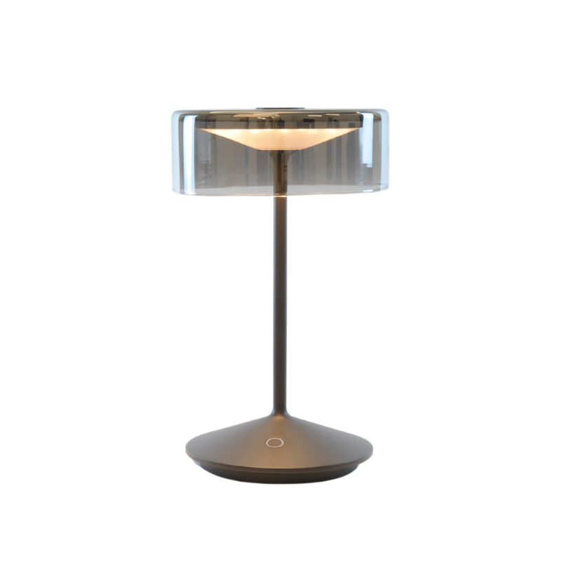 The Crystal Pro Portable Lamp from Zafferano in dark grey.